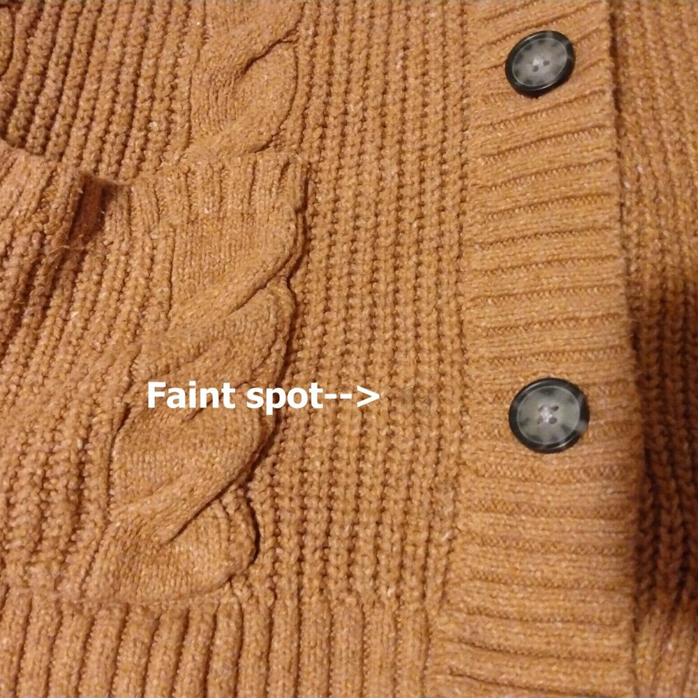 American Eagle Cable Knit Cardigan Brown S Cozycore Cottagecore Preppy Earthy - Picture 8 of 10